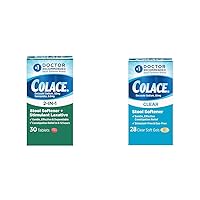 Colace 2-in-1 Stool Softener & Stimulant Laxative Tablets & Clear Stool Softener Soft Gel Capsules Constipation Relief 50mg Docusate Sodium Doctor Recommended 28ct