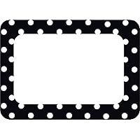 Teacher Created Resources® Black Polka Dots 2 Name Tags/Labels, Pack of 36