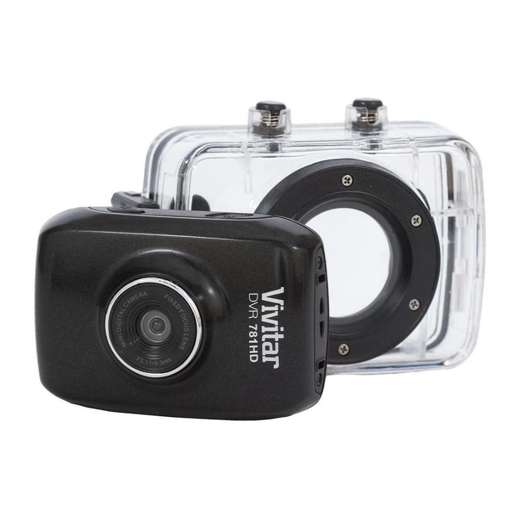 Vivitar DVR781HD HD Action Camera with LCD Rear Screen and Waterproof Case (Black)