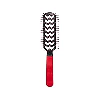 Cricket Static Free Fast Flo Color Vent Hair Brush for Blow Drying, Styling and Detangling for Long Short Thick Thin Curly Straight Wavy All Hair Types, So Rad (Red)