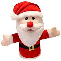 Plush Open-Mouth Santa Claus Reindeer Snowman Cloth Puppet Children's Toy(Old Man)