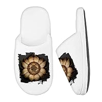 Lotus Flower Memory Foam Slippers - Mandala Slippers - Floral Slippers