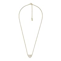 Michael Kors Womens Sparkle Logo Charm Necklace O/S