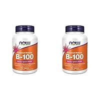 NOW Supplements, Vitamin B-100, Sustained Release, Energy Production*, Nervous System Health*, 100 Tablets (Pack of 2)
