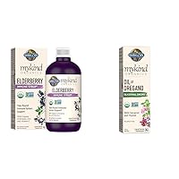 Garden of Life Organics Plant-Based Elderberry Immune Syrup 6.59 fl oz & Organics Oil of Oregano Seasonal Drops 1fl oz (30 mL) Liquid