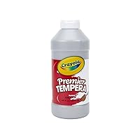 Crayola Premier Tempera Paint For Kids - Silver (16oz), Kids Classroom Supplies, Great For Arts & Crafts, Non Toxic, Easy Squeeze Bottle