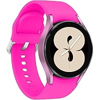 Bands Compatible with Samsung Galaxy Watch 5 40mm 44mm 5 Pro 45mm Band, 20mm Soft Silicone Band Replacement Strap for Galaxy Watch 4 42mm 46mm 3 41mm Active 2 Barbie pink