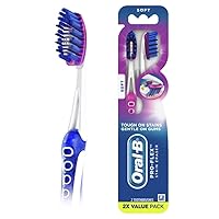 Oral-B 3D White Luxe Stain Eraser Toothbrushes, Soft, 2 Count