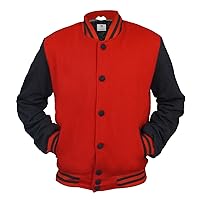 Unisex Letterman School Baseball Collage Fleece Varsity Jacket