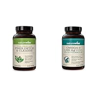 NatureWise Total Colon Care Fiber Cleanse and Omega 3 Fish Oil Capsules [60 Count Each]