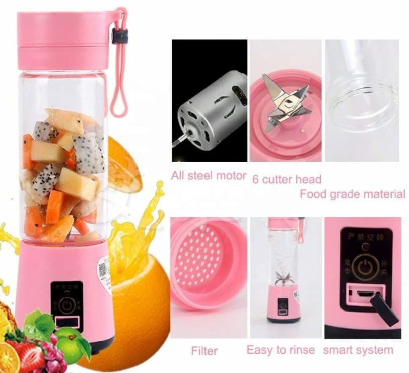 Portable Blender Smoothies Personal Blender Mini Shakes Juicer Cup USB Rechargeable. (
