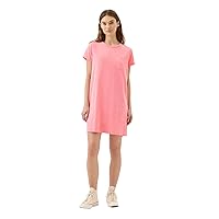 GAP Womens Relaxed Pocket T-Shirt Dress Coral Frost XS Petite