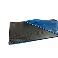 LIUHUA 3K Carbon Fiber Plate 100% Carbon Fiber Laminated Carbon Plate (Plain Weave Glossy Surface) - 100mm x 200mm x 2.5mm