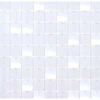 24PCS Shimmer Wall Backdrop Panels Iridescent White Shimmer Wall Background for Birthday Party Wedding Anniversary Stage Panel Square Sequin Decoration