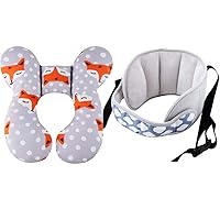 KAKIBLIN Baby Travel Pillow and Baby Car Seat Head Support,Baby Head Support for Car Seat Stroller