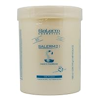 Salerm Cosmetics 21 LEAVE-IN Conditioner, B5 Provitamin Lipsomes & Silk Protein (34.5 oz - large tub size)