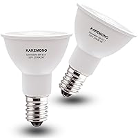 E17 LED Spotlight Bulb Dimmable 40W Halogen Replacement E17 Intermediate Base Type 5W R14 Reflector Light Bulb for Desk Reading Cabinet Lamp, Warm White 2700K, 2 Pack
