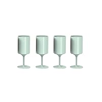 KNORK Eco 4 Piece Party Cup, Outdoor Wine Stem, Mint