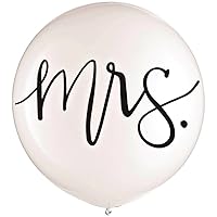 Premium White Mrs. Latex Balloon - 24