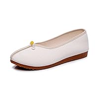 Women's Oxford Flat Shoes Spring and Autumn Mother Shoes Women's Single Shoes Embroidered Shoes