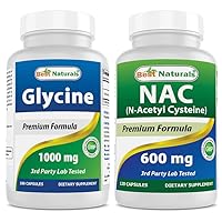Best Naturals Glycine Supplement 1000 Mg & NAC 600 mg