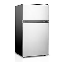 BLACK+DECKER BCRK32W Compact Refrigerator & Mini Fridge with Freezer, 3.2  cu. ft., White 