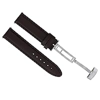 Ewatchparts 22MM LEATHER STRAP SMOOTH BAND COMPATIBLE WITH 42MM MONTBLANC 4810 TIMEWALKER WATCH D/BROWN