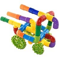 Plumbing Blocks Puzzle Assembly, Educational STEM Building lLearning Toys with Wheels Base Plate for All Ages Boys and Girls (96 Pieces),192 Pieces