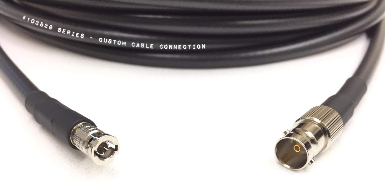 6 Foot Standard BNC Female to HD Micro BNC 6G HD-SDI Mini RG59 75Ohm Adapter Cable Black by Custom Cable Connection