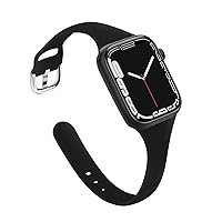 ORIbox Compatible with Apple Watch Bands 41mm 40mm 38mm, Soft Silicone Sport Wristbands with Clasp for iWatch Series SE 8 7 6 5 4 3 2 1 for Women Men