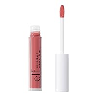 e.l.f. Lip Lacquer, Moisturizing, Shiny, Non-Sticky & Long Lasting, Provides Maximum Color & Glides On, Vegan & Cruelty-Free, Wild Rose, 0.08 Fl Oz