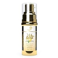 24K Gold Vitamin C Serum (with Collagen Booster) Enriched with Vitamin E, Collagen, Rose Extract - 30 ml / 1 fl. Oz