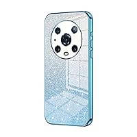 Phone Case Compatible with Huawei Honor Magic4 Pro Case,Clear Glitter Electroplating Hybrid Protective Phone Cover,Slim Transparent Anti-Scratch Shock Absorption TPU Bumper Case Compatible with Honor