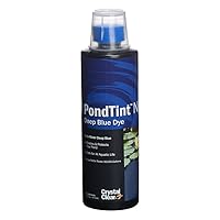 CrystalClear PondTint Nite Blue Pond Dye, for Water Gardens & Koi Fish Ponds, Ecofriendly, Clean & Clear Water, Easy to Use, Enhances Natural Color, Treats up 16,000 Gallons, 16 oz