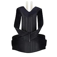 XS-5XL Plus Size Adjustable Adult Corset Back Posture Corrector Therapy Shoulder Lumbar Brace Spine Support Teenage Students Hunchback Correction Belt (Color : Black, Size : Small)