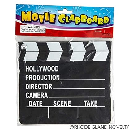 Rhode Island Novelty 7 Inch x 8 Inch Hollywood Movie Clapboard, One Dozen Per Order