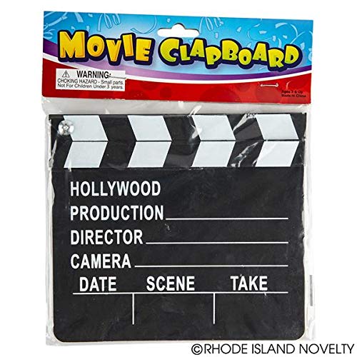 Rhode Island Novelty 7 Inch x 8 Inch Hollywood Movie Clapboard, One Dozen Per Order