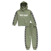 DKNY Girls' 2-Piece Sport Joggers Set Outfit - sea green, 3t