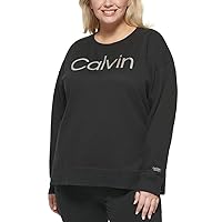 Calvin Klein Performance Womens Plus Logo Fitness Sweatshirt