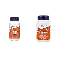 NOW Supplements, CoQ10 (Coenzyme Q10) 200 mg, Cardiovascular Health*, 60 Veg Capsules & Supplements, Vitamin D-3 2,000 IU, High Potency, Structural Support*, 240 Softgels