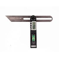 General Tools ANGLE-IZER T-Bevel Gauge & Protractor with Bubble #928 - Digital Angle Finder with Full LCD Display & 8