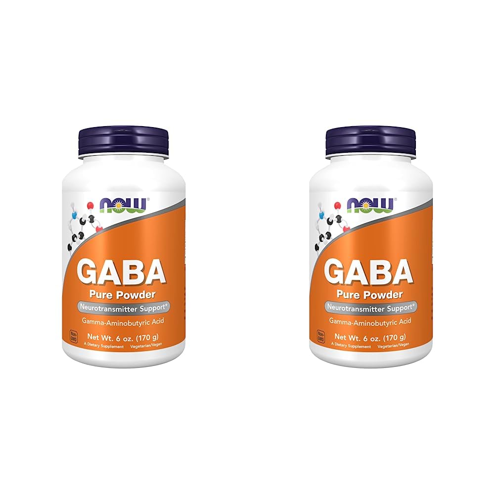 NOW Supplements, GABA (Gamma-Aminobutyric Acid) Powder, Neurotransmitter Support*, 6-Ounce (Pack of 2)