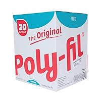 Fairfield The Original Poly-Fil, Premium Polyester Fiber Fill, Soft Pillow Stuffing, Stuffing for Stuffed Animals, Toys, Cloud Decorations, and More, Machine-Washable Poly-Fil Fiber Fill, 20 lbs. Box