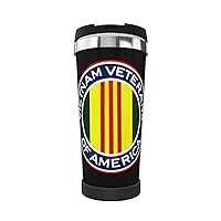 Vietnam Veterans Of America Portable Insulated Tumblers Coffee Thermos Cup Stainless Steel With Lid Double Wall Insulation Travel Mug For Outdoor
