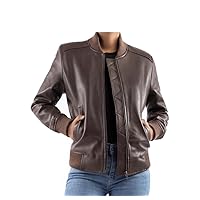 Women's Genuine Leather Jacket | Collarless Biker Jacket | High Quality original Leather | Perfect for Riding & Fashionistas