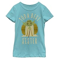 STAR WARS Best Sister Yoda Says Girls Short Sleeve Tee Shirt