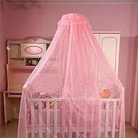 Princess Dome Baby Mosquito Net Nursery Crib Bed Pink Canopy Mesh Insect Netting Without Stand