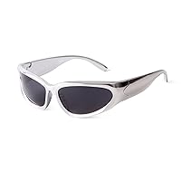 ADE WU Wrap Around Fashion Sunglasses for Women Men Trendy y2k Sport Sun Glasses Goggles Futuristic Shades