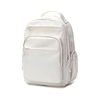Unisex Backpack Large Capacity Backpack Computer Bag Business Waterproof Bag off white 15 inches
