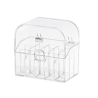 Clear Lipstick Storage Box with Lid Compartment Organizer Accessory for Makeup Tool Finishing Box Holder Supplies